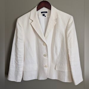 Chaps Linen Blazer Size 16